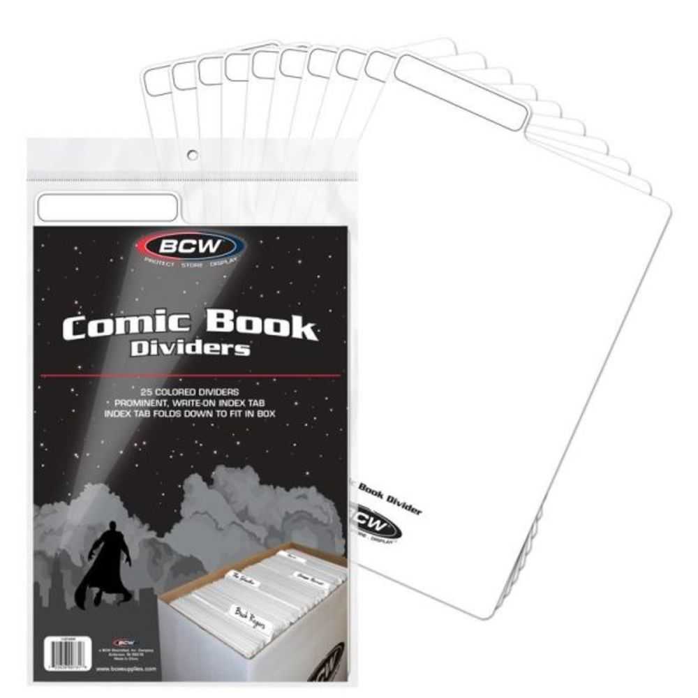 Comic Book Dividers White (25 Pack)